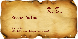 Kresz Dalma névjegykártya